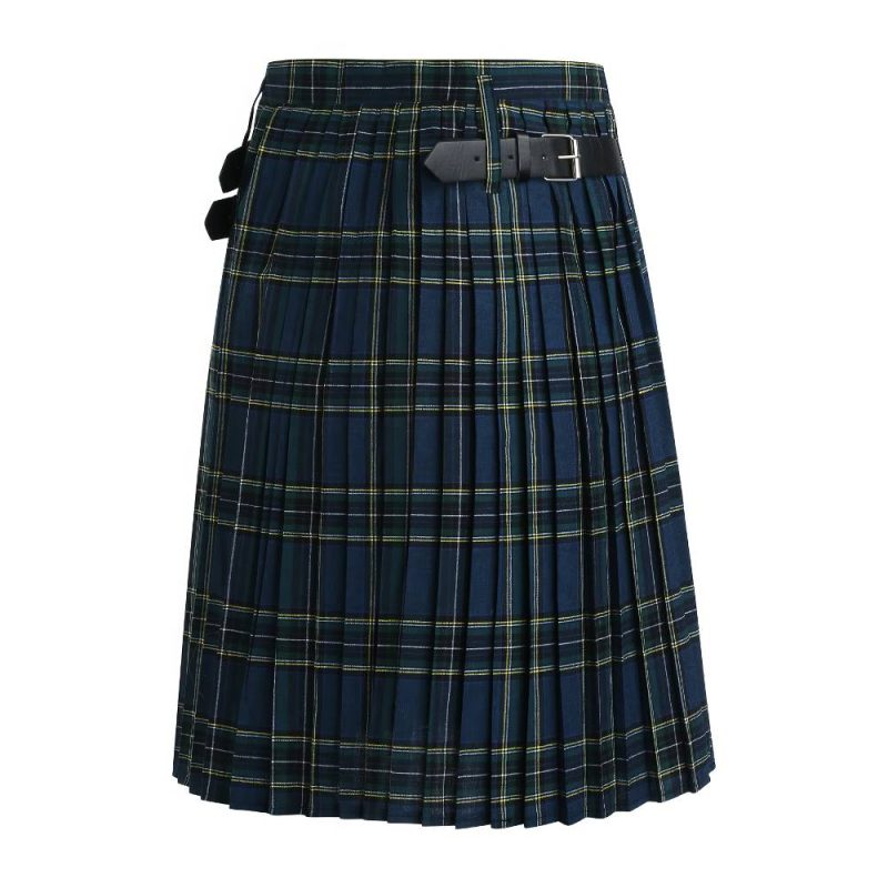 Kilt Écossais Traditionnel Vert Et Bleu