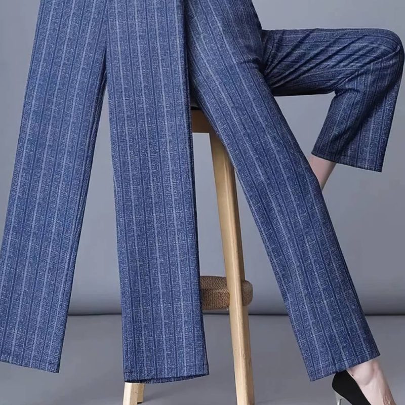 Pantalon Écossais Femme Professionnel Bleu