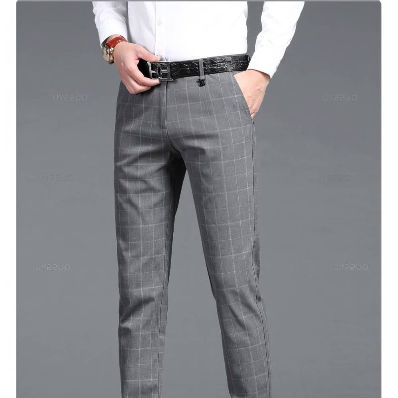 Pantalon Écossais Professionnel Homme Gris